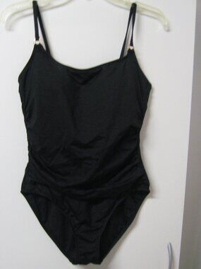 Anne Cole Live in Color Shirred Maillot One Piece Swimsuit Size 12